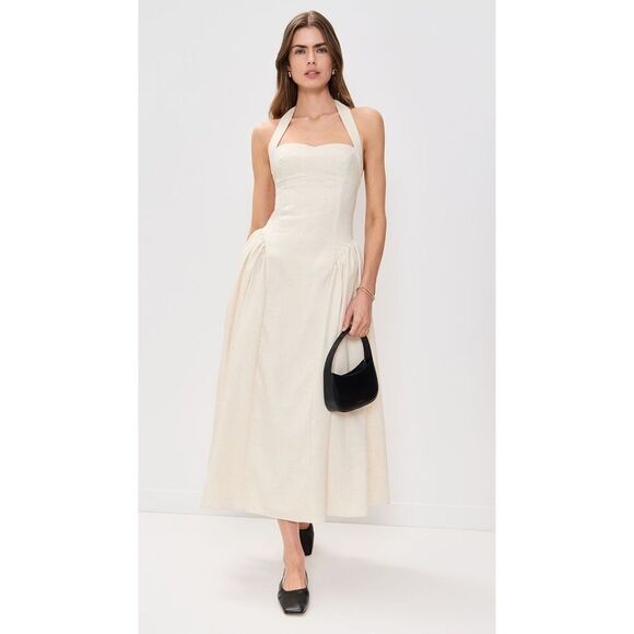 Line & Dot Dresses & Skirts - Line & Dot Greta Halter Maxi Dress in cream size S NWOT $173